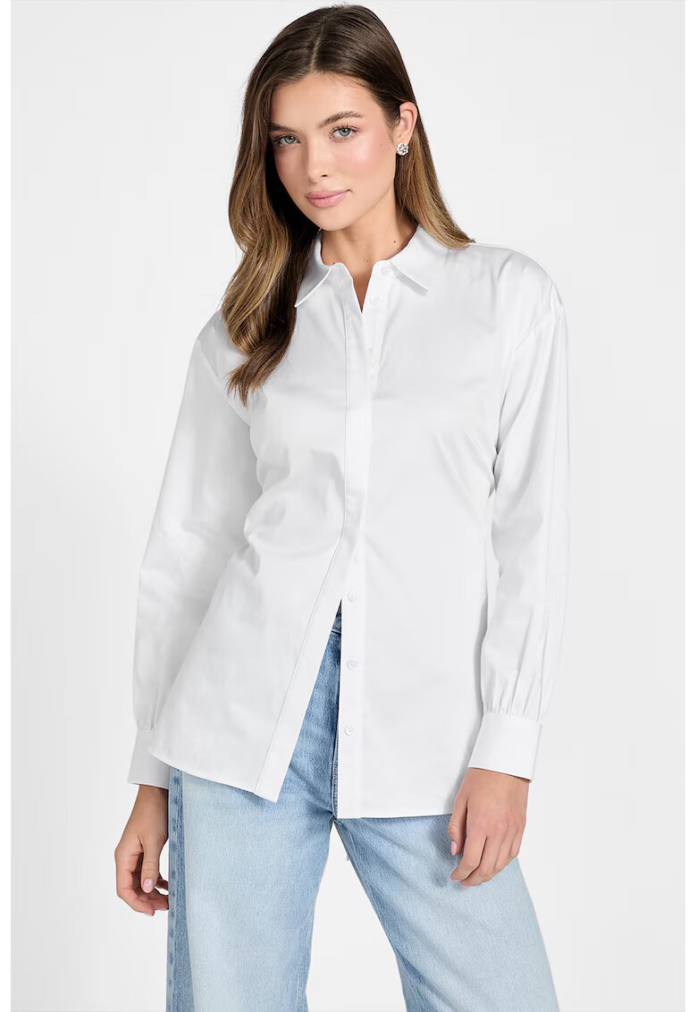 Guess Camasa cu model uni si talie ajustabila - Alb