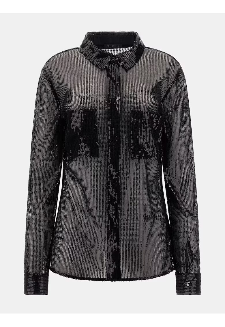 Guess Camasa dama Sintetic - Negru - Negru