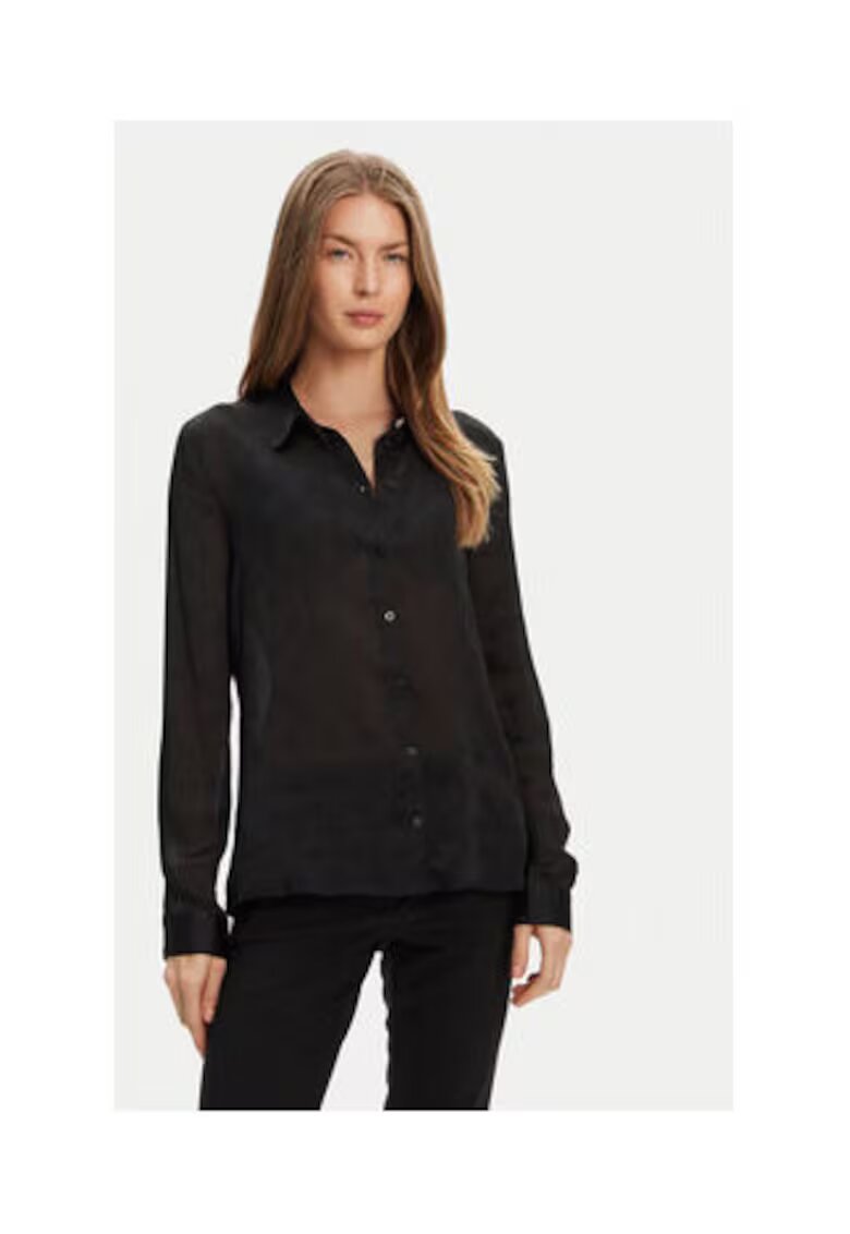 Guess Camasa semitransparenta cu maneca lunga