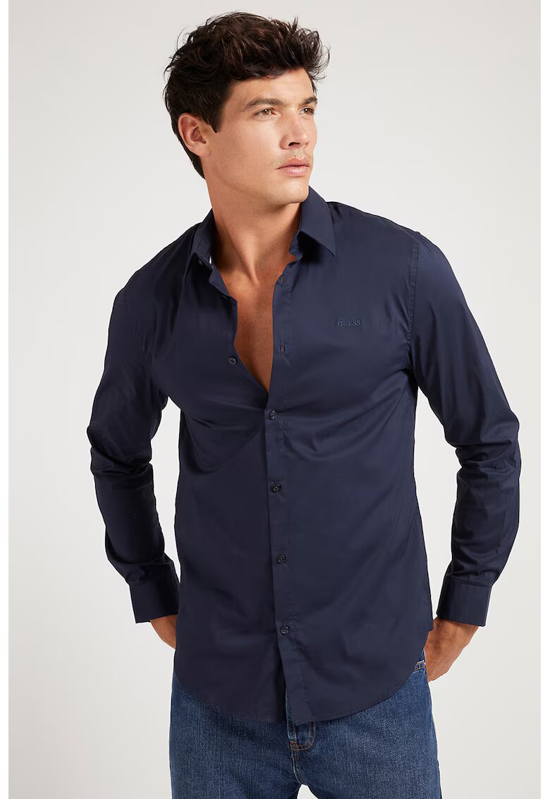 Guess Camasa slim fit - Bleumarin