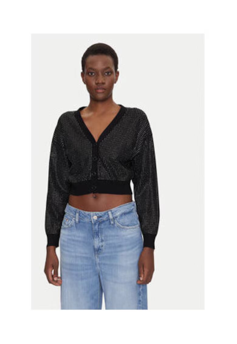 Guess Cardigan crop cu maneci lungi