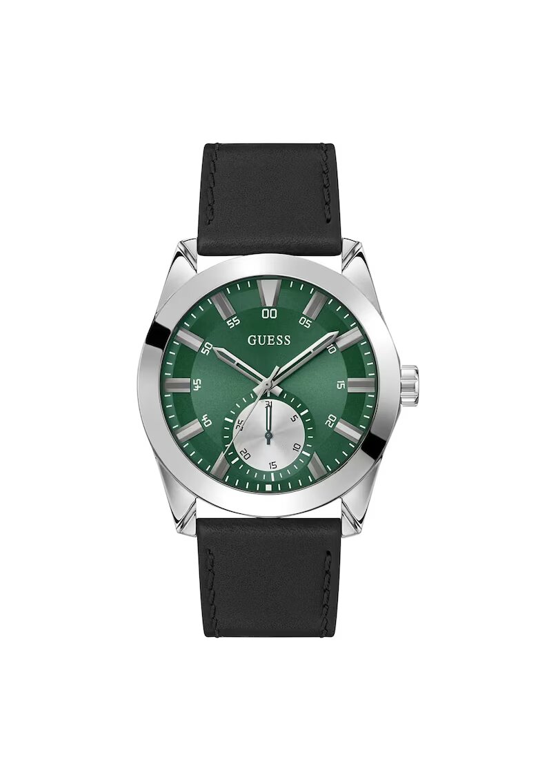 Guess Ceas barbatesc GW0793G1 - 44mm - curea piele ecologica - metalizat - negru