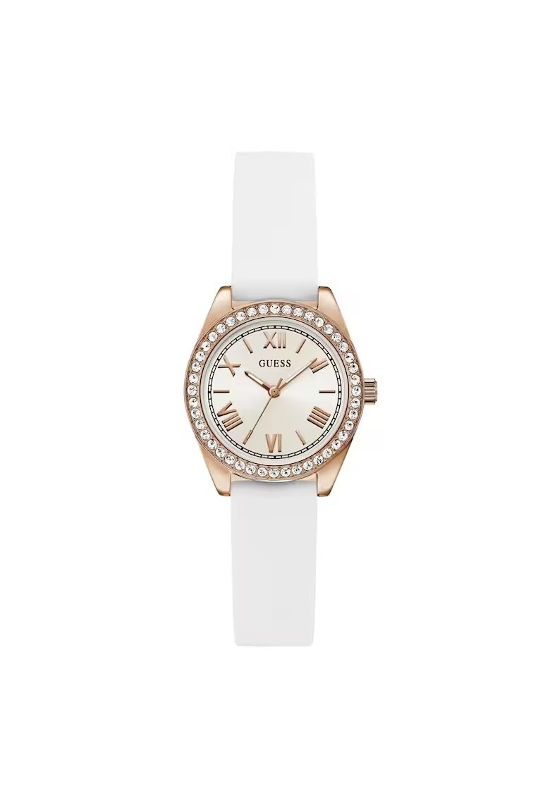 Guess Ceas de dama carcasa de 28 mm - curea din Silicon rezistenta la apa 3 ATM - GW1000L3