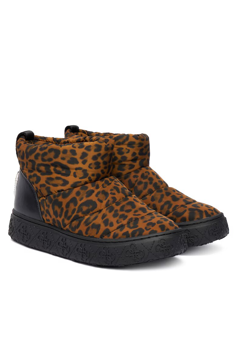 Guess Cizme dama LEOPA - negru/maro - textil -