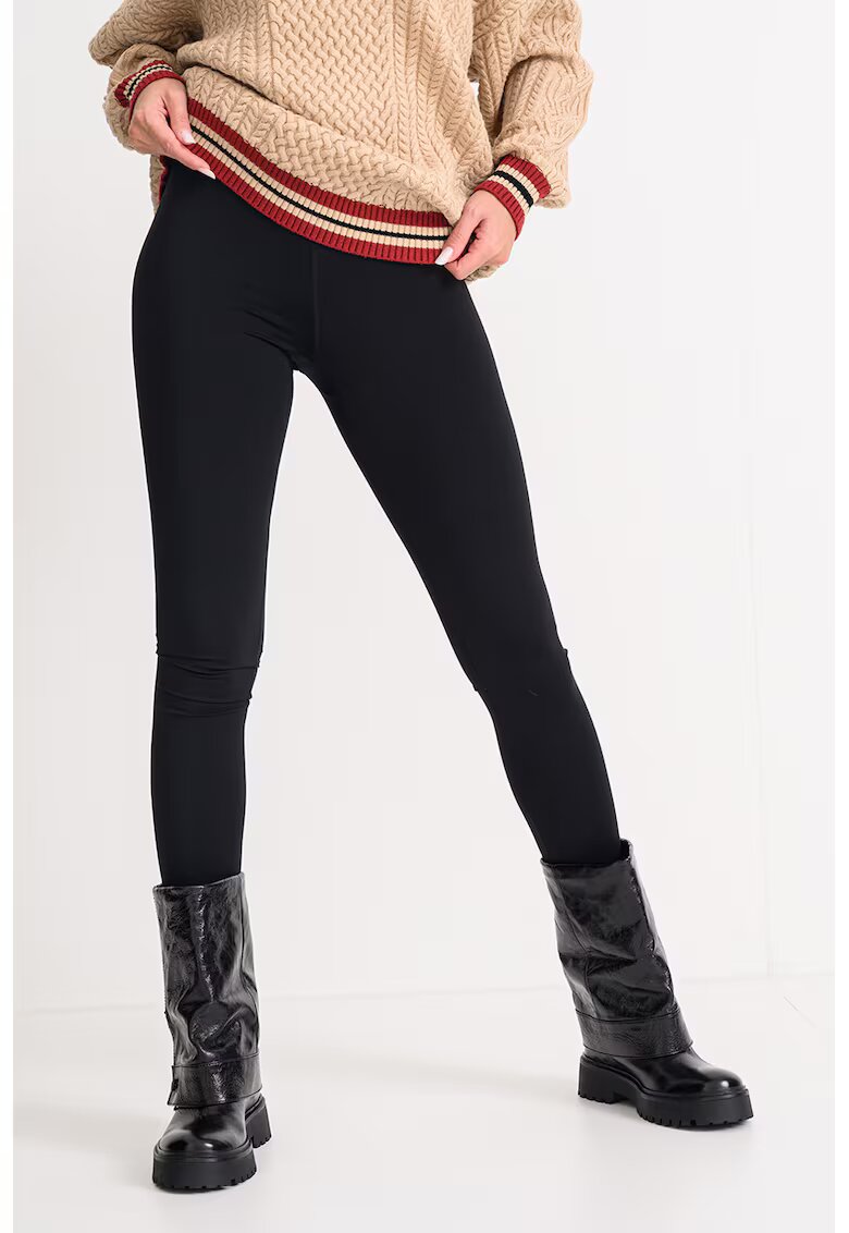 Guess Colanti cu banda logo in talie - pentru fitness - Negru