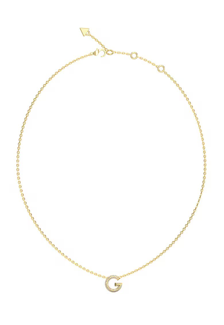 Guess Colier ajustabil cu pandantiv logo - Auriu