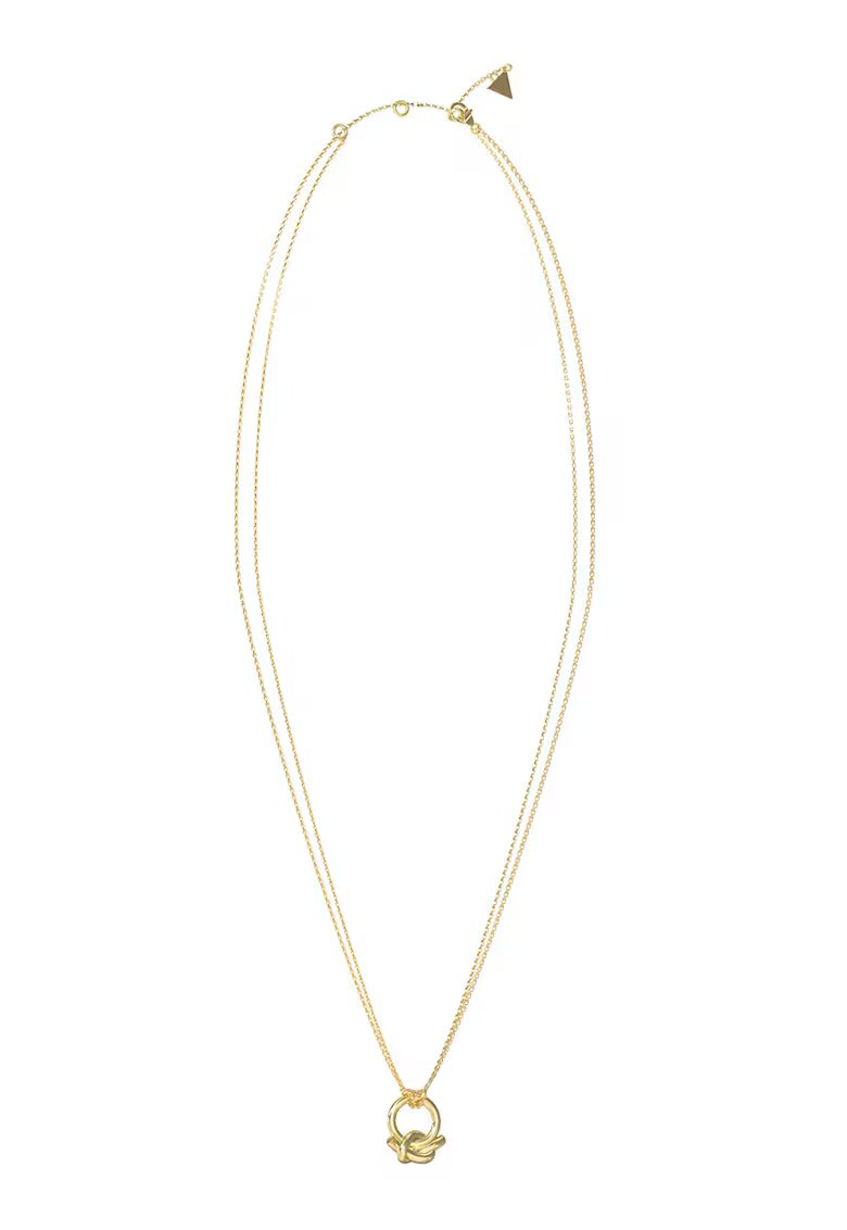 Guess Colier cu doua siraguri - decorat cu pandantiv - Auriu