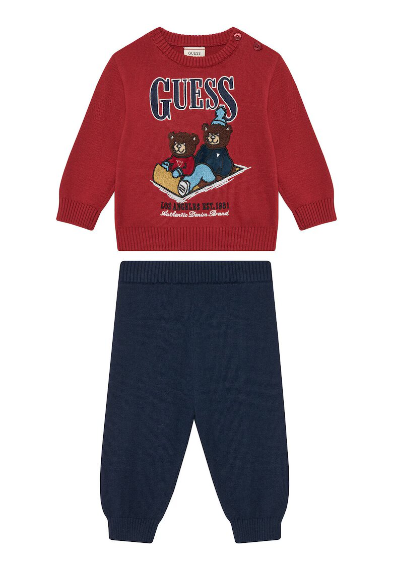 Guess Compleu Pulover si Pantaloni - rosu/bleumarin - textil