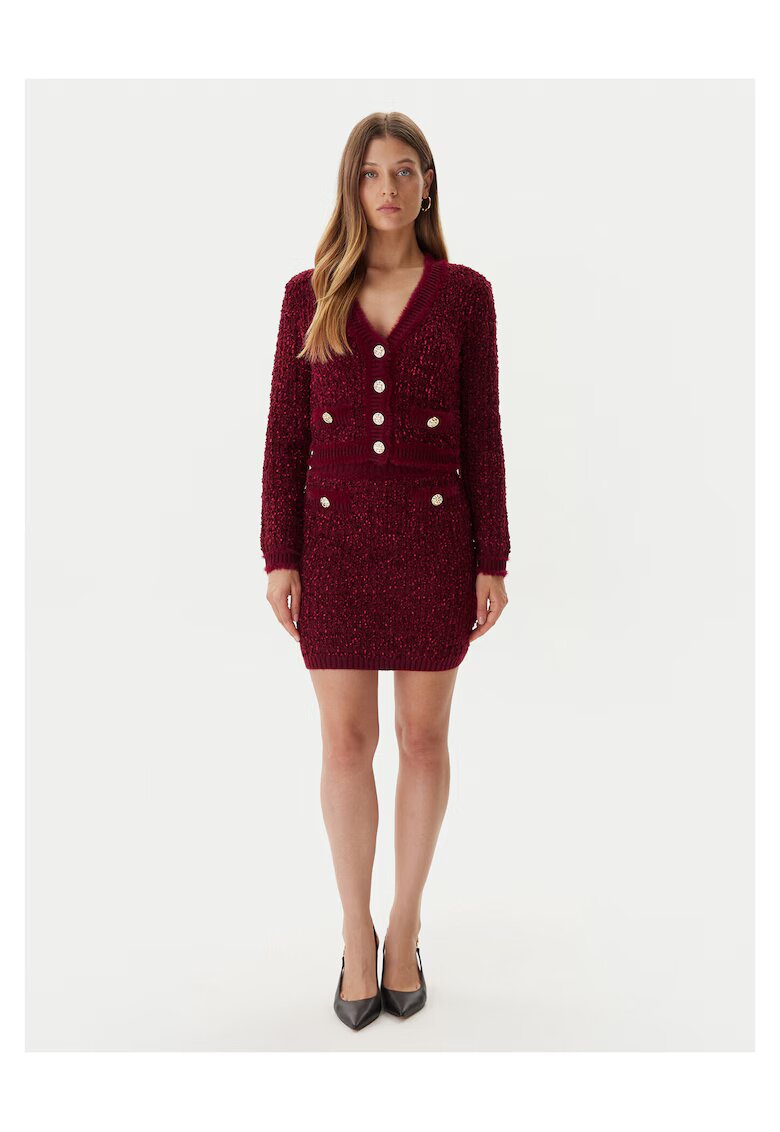 Guess Fusta creion de dama rosie - fabricata din material de calitate