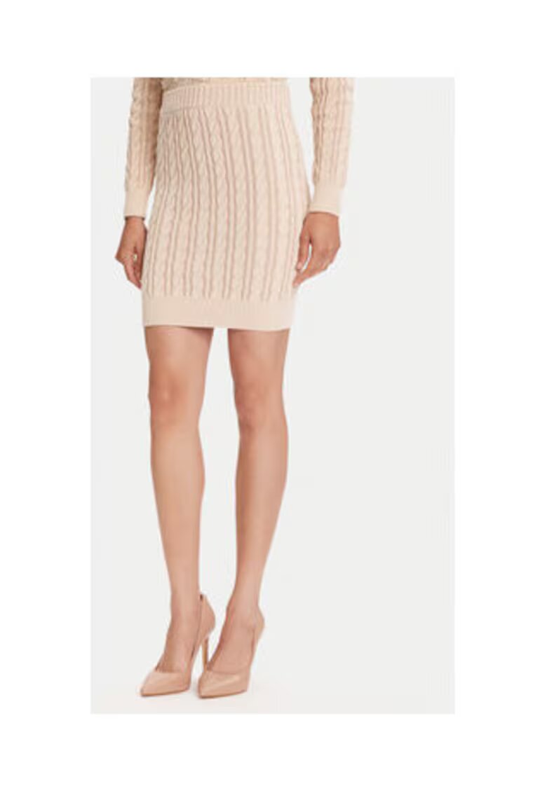 Guess Fusta scurta cu model torsade
