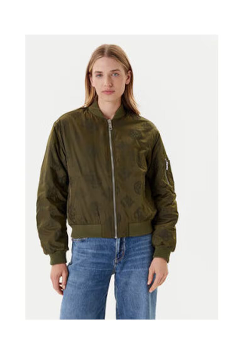 Guess Geaca bomber cu imprimeu monograma