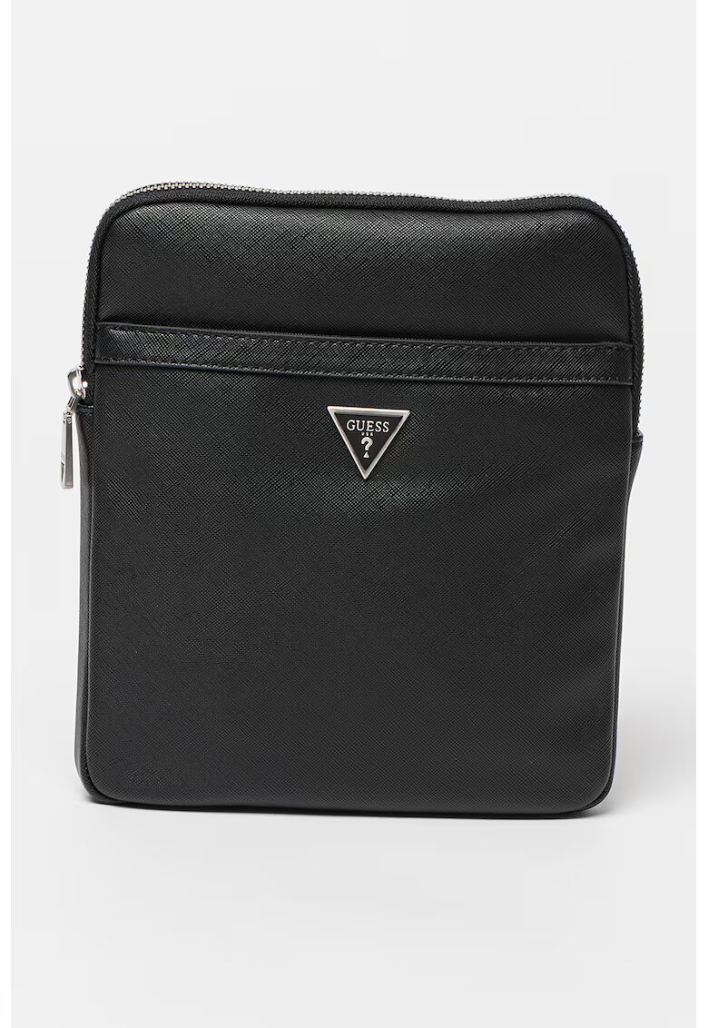 Guess Geanta crossbody de piele ecologica cu logo Certosa - Negru
