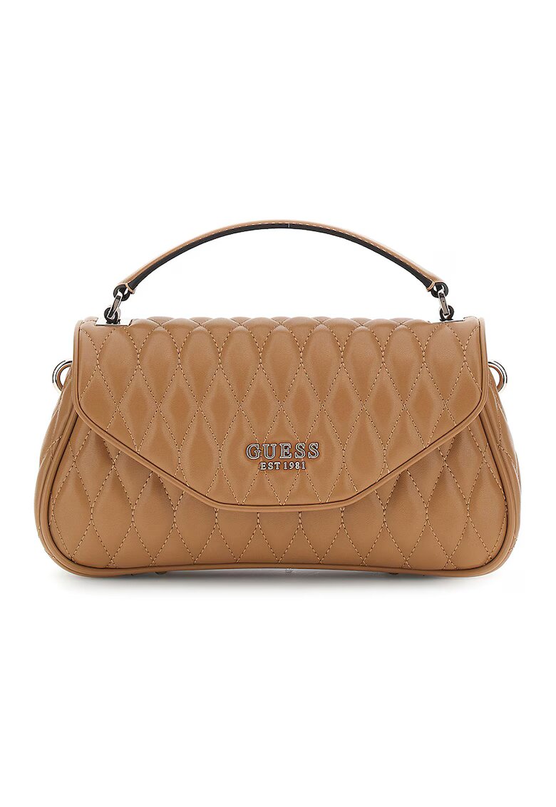 Guess Geanta crossbody din piele ecologica cu aspect matlasat - Caramel