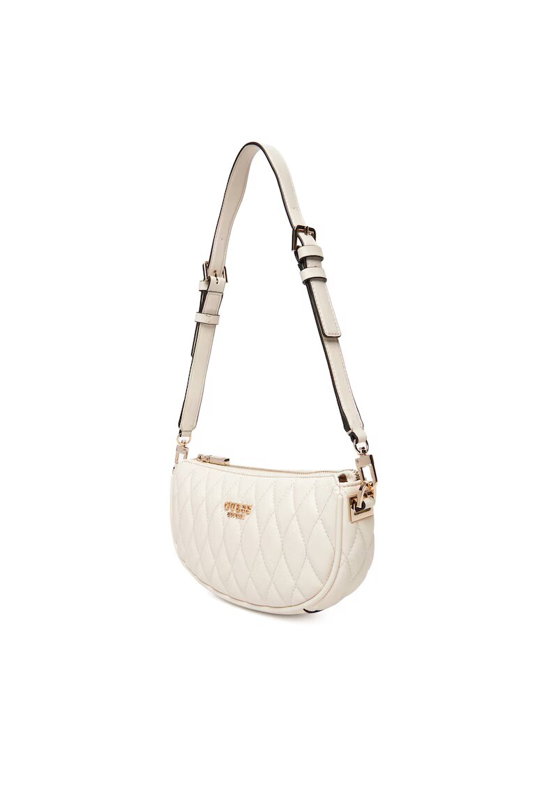 Guess Geanta dama Valla Mini - ecologica - alb - 22cm