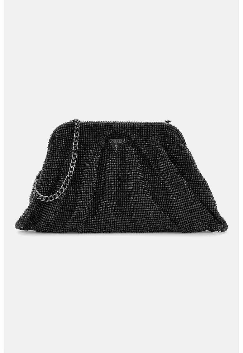Guess Geanta de umar cu strasuri - Negru