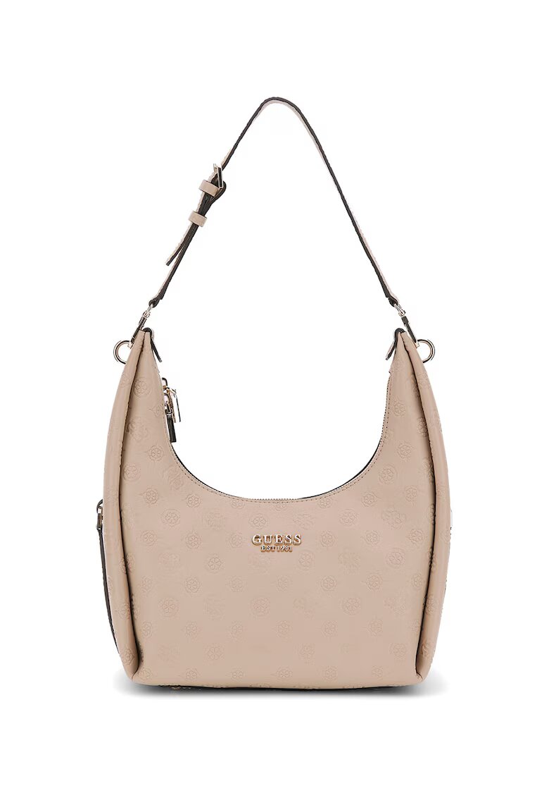 Guess Geanta hobo cu bareta ajustabila si model logo - Roz pal