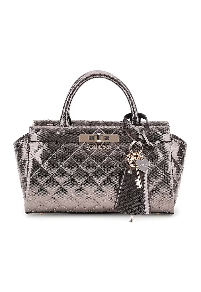 Guess Geanta tote de piele ecologica cu monograma - Negru