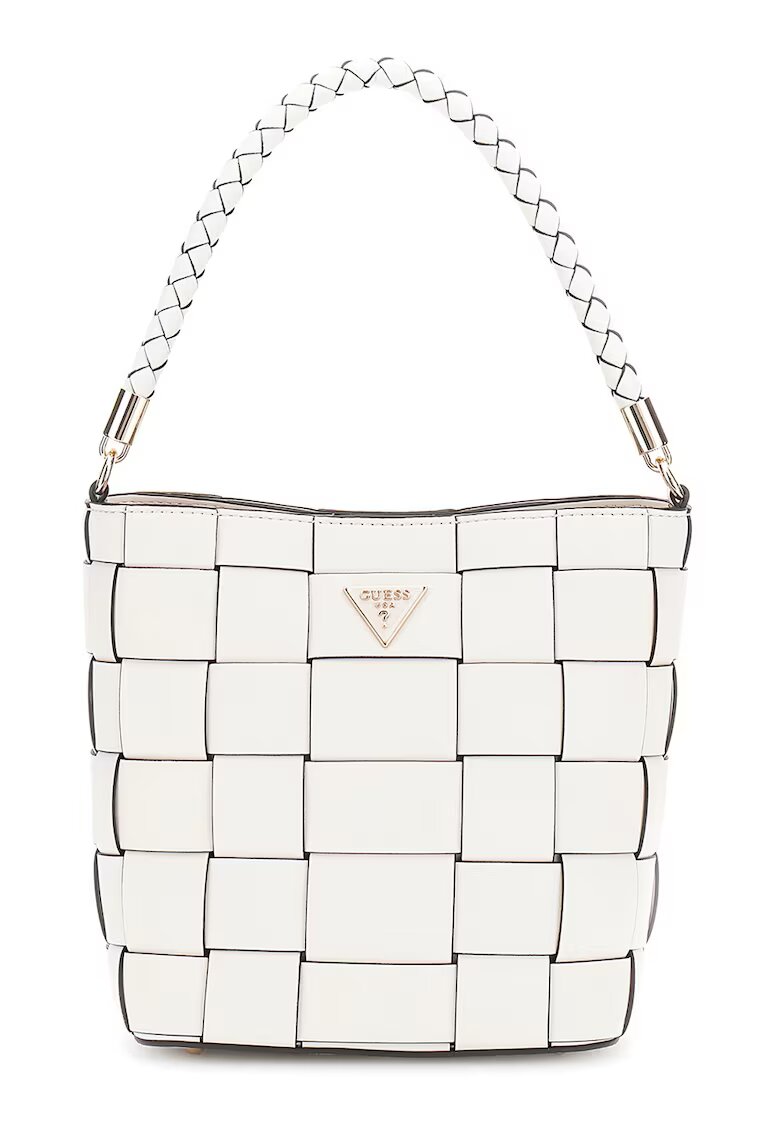 Guess Geanta tote din piele ecologica - Alb murdar