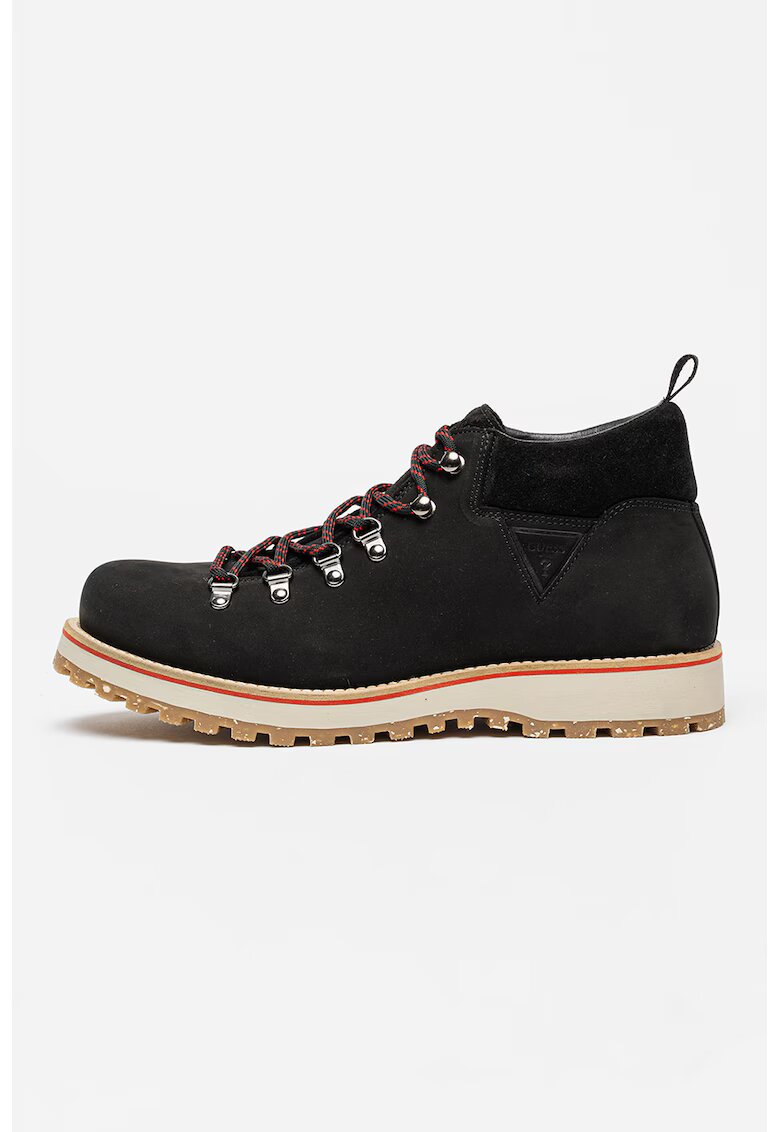 Guess Ghete de piele intoarsa - Negru stins