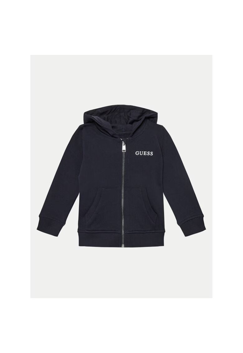 Guess Hanorac copii bleumarin - cu fermoar - gluga -