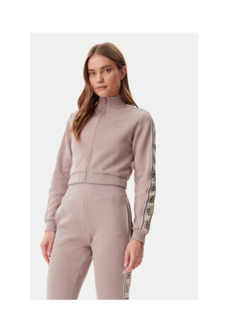 Guess Hanorac crop cu fermoar