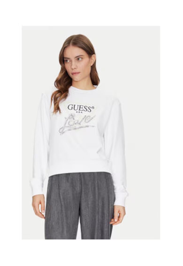Guess Hanorac de dama - cu imprimeu logo