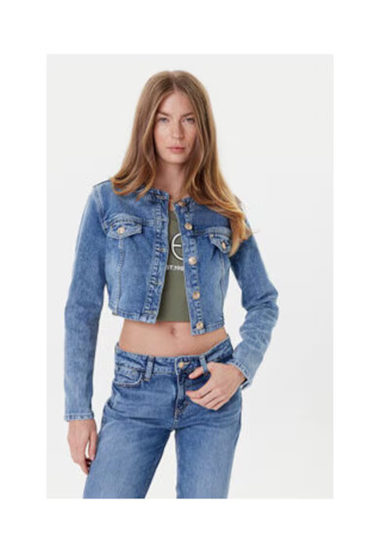 Guess Jacheta crop din denim