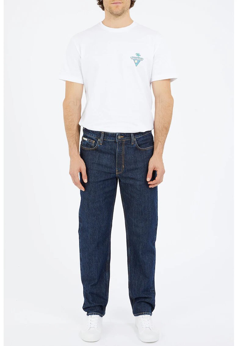Guess Jeans Blugi cu talie medie si buzunare - Bleumarin