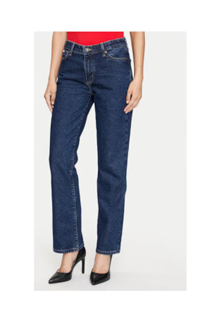 Guess Jeans Blugi din denim regular fit cu talie medie cu buzunare