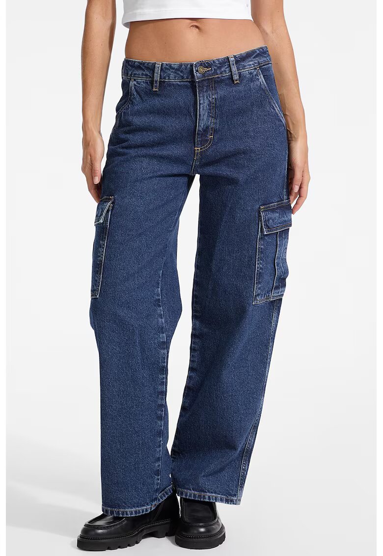 Guess Jeans Blugi relaxed fit de denim - Albastru melange