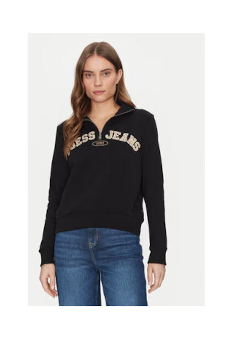 Guess Jeans Bluzon cu fermoar si maneci caute