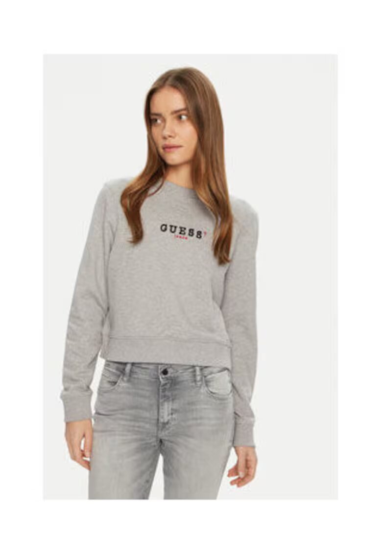 Guess Jeans Bluzon din bumbac cu print logo