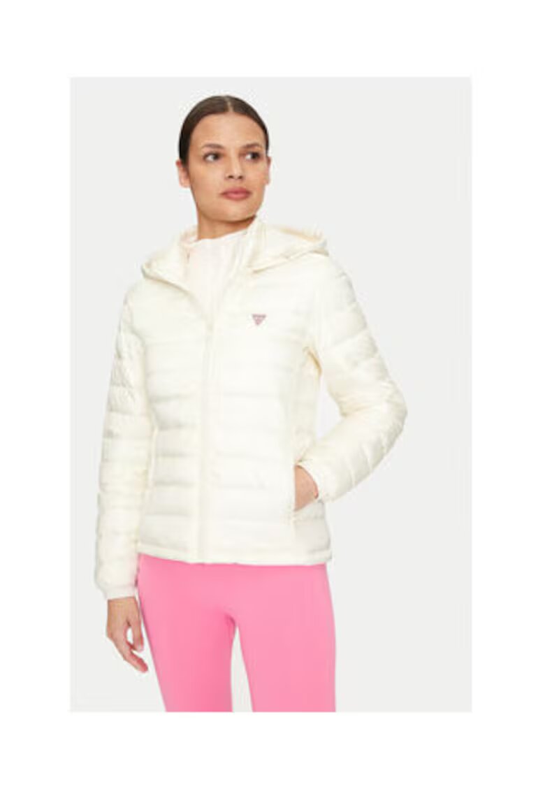 Guess Jeans Geaca cu puf uni regular fit