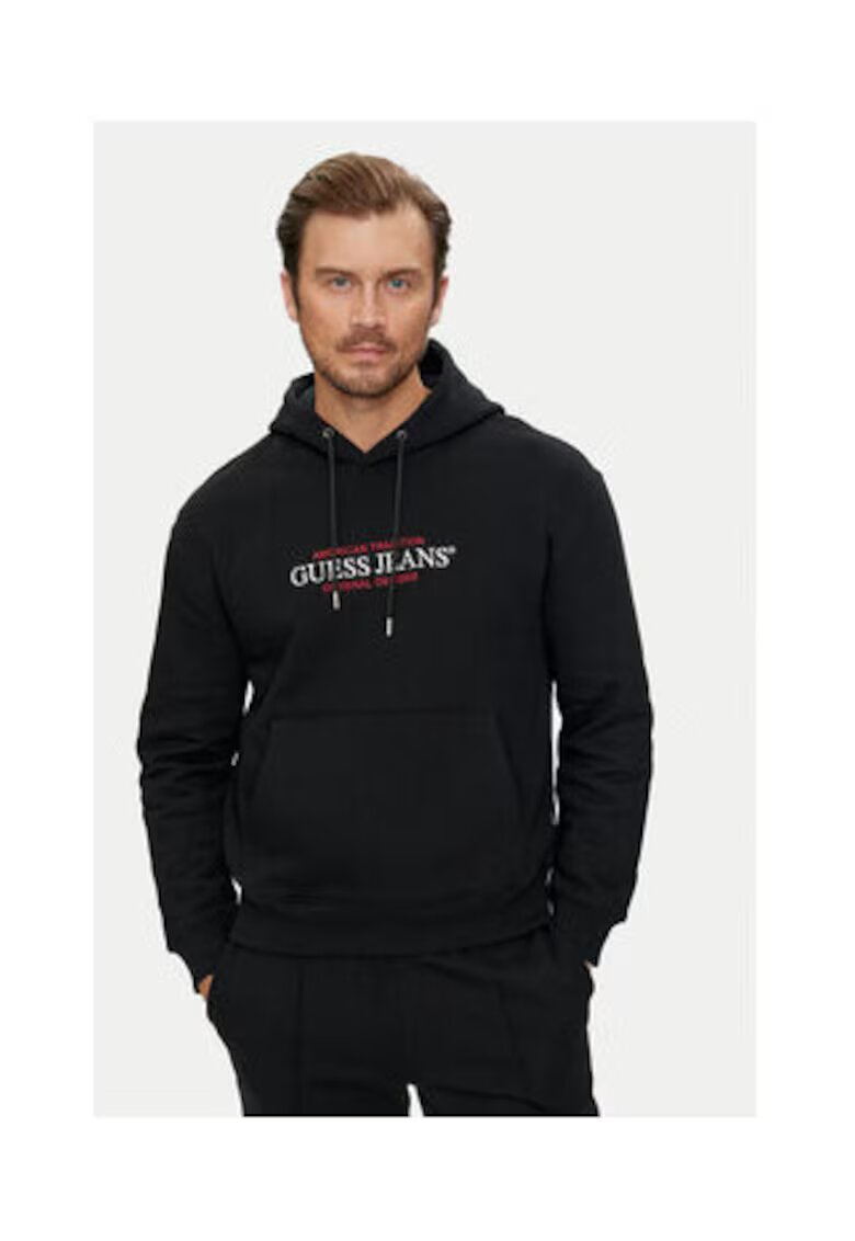 Guess Jeans Hanorac cu logo imprimat