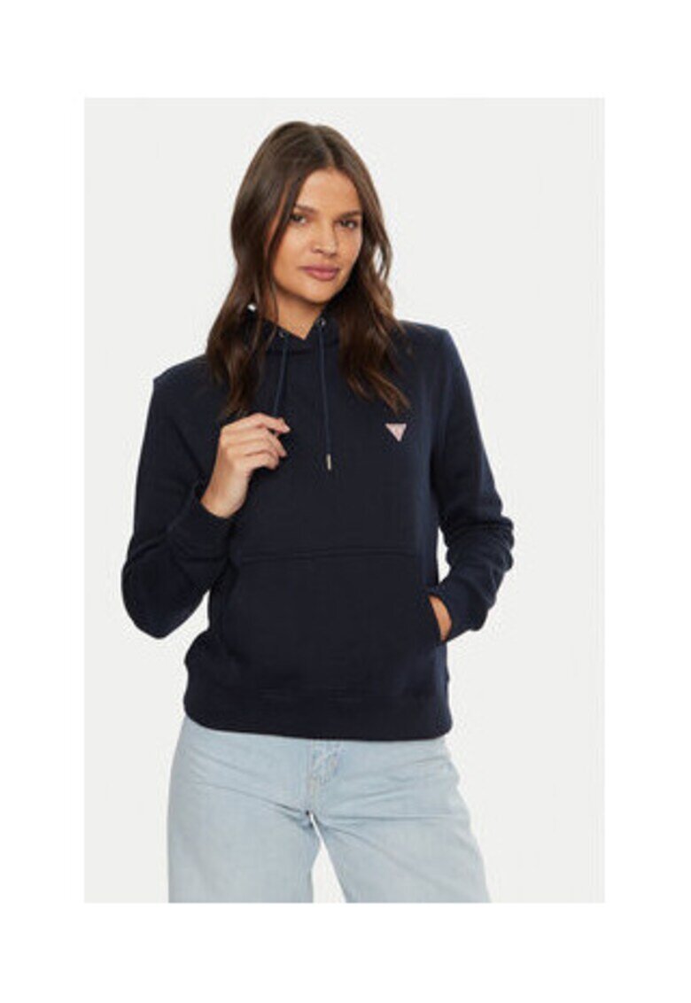 Guess Jeans Hanorac din amestec de bumbac cu snur -