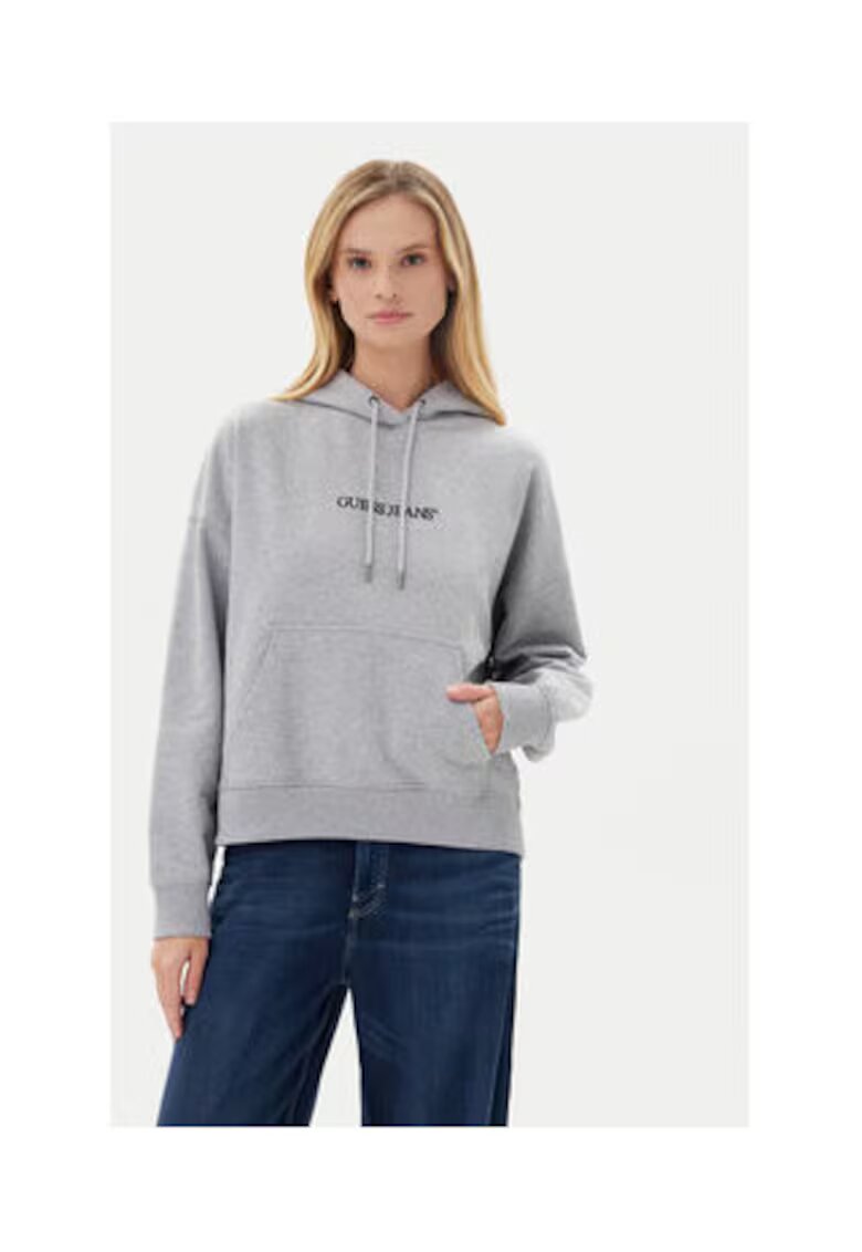 Guess Jeans Hanorac din bumbac cu gluga