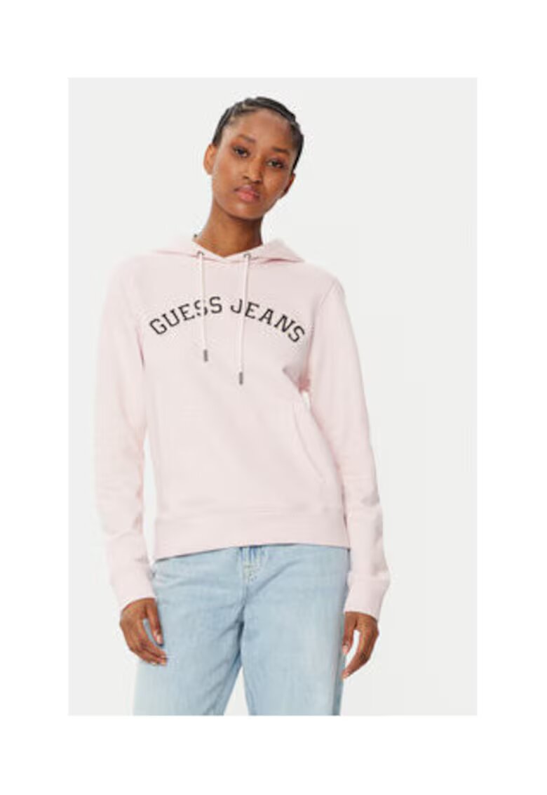 Guess Jeans Hanorc din bumbac cu logo