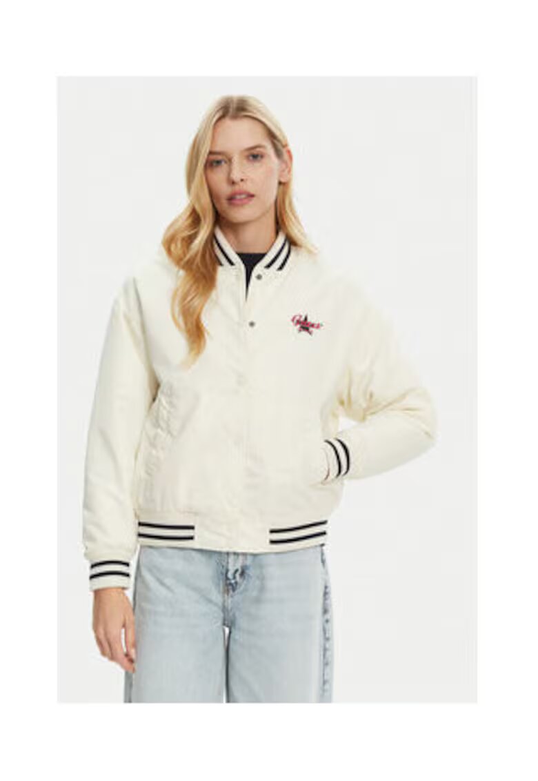 Guess Jeans Jacheta bomber cu capse