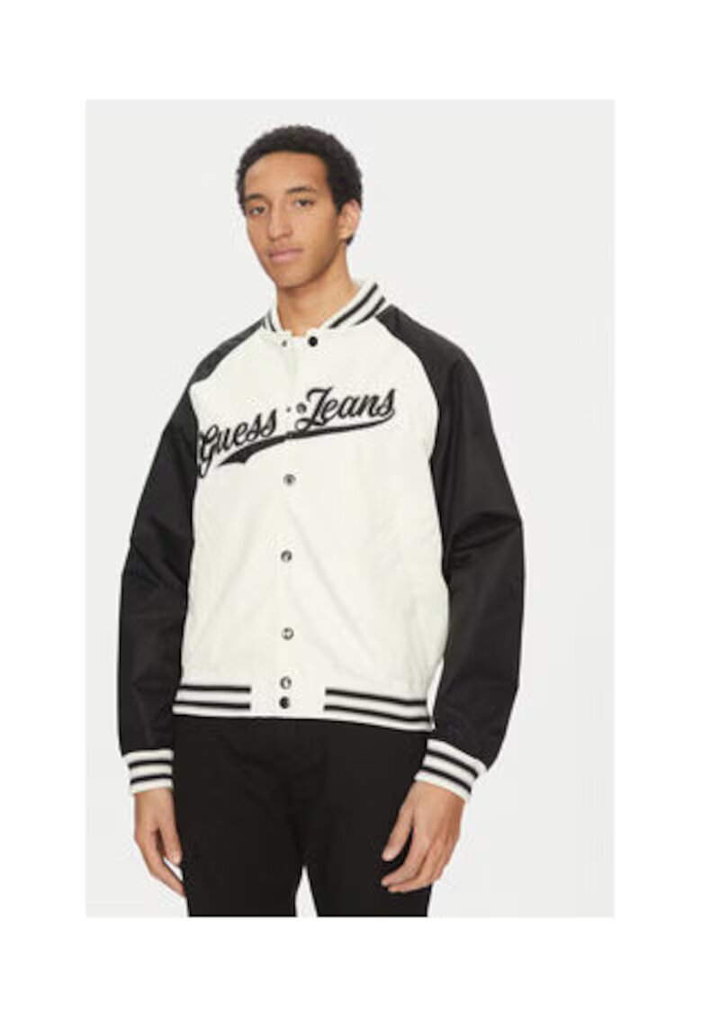 Guess Jeans Jacheta college cu capse