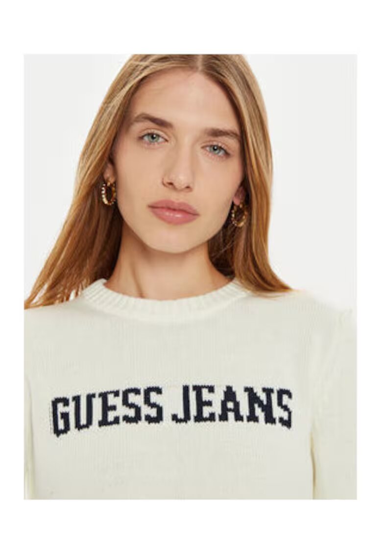 Guess Jeans Pulover cu print logo