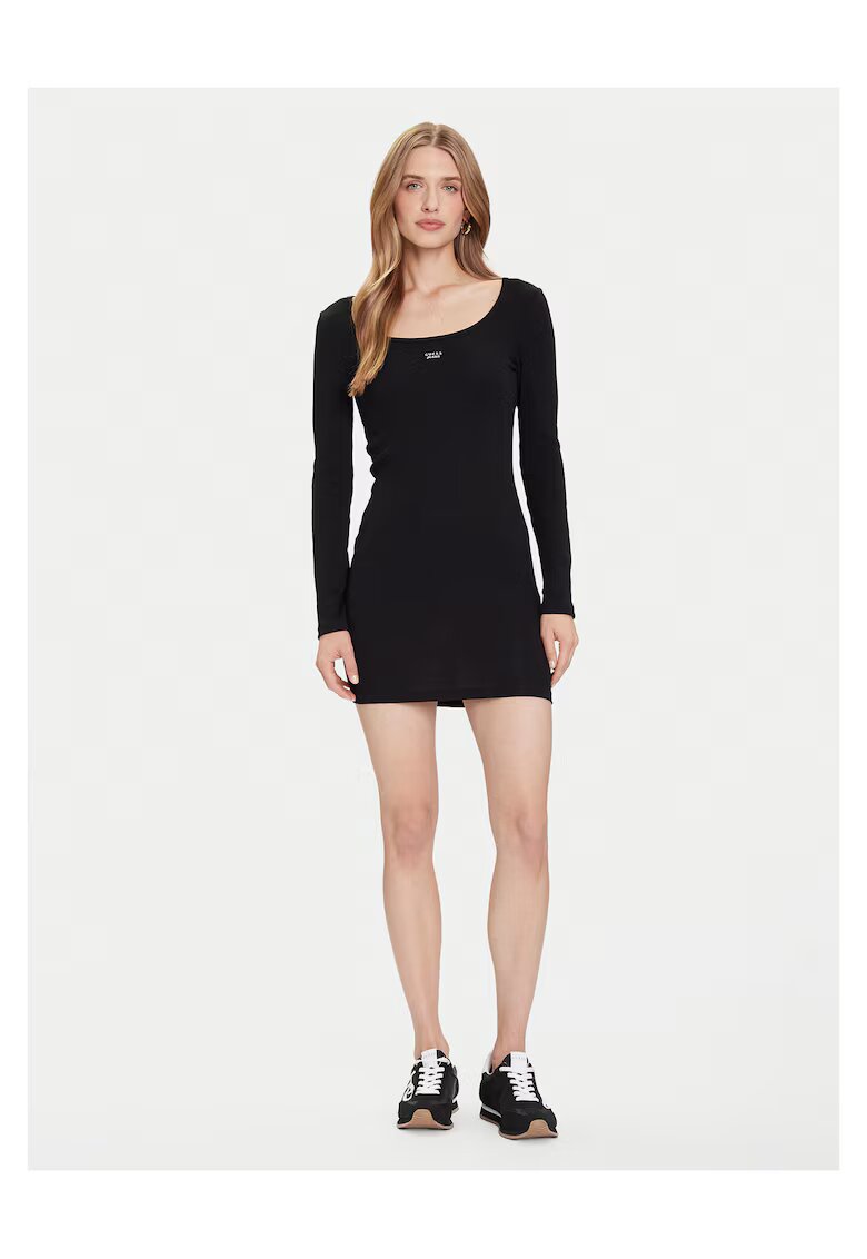 Guess Jeans Rochie casual dama negru - fabrica de calitate