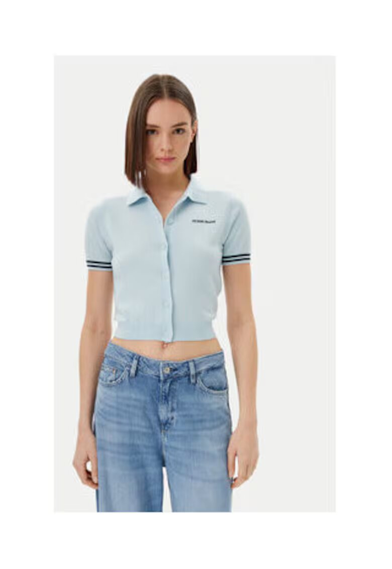 Guess Jeans Tricou crop tricotat