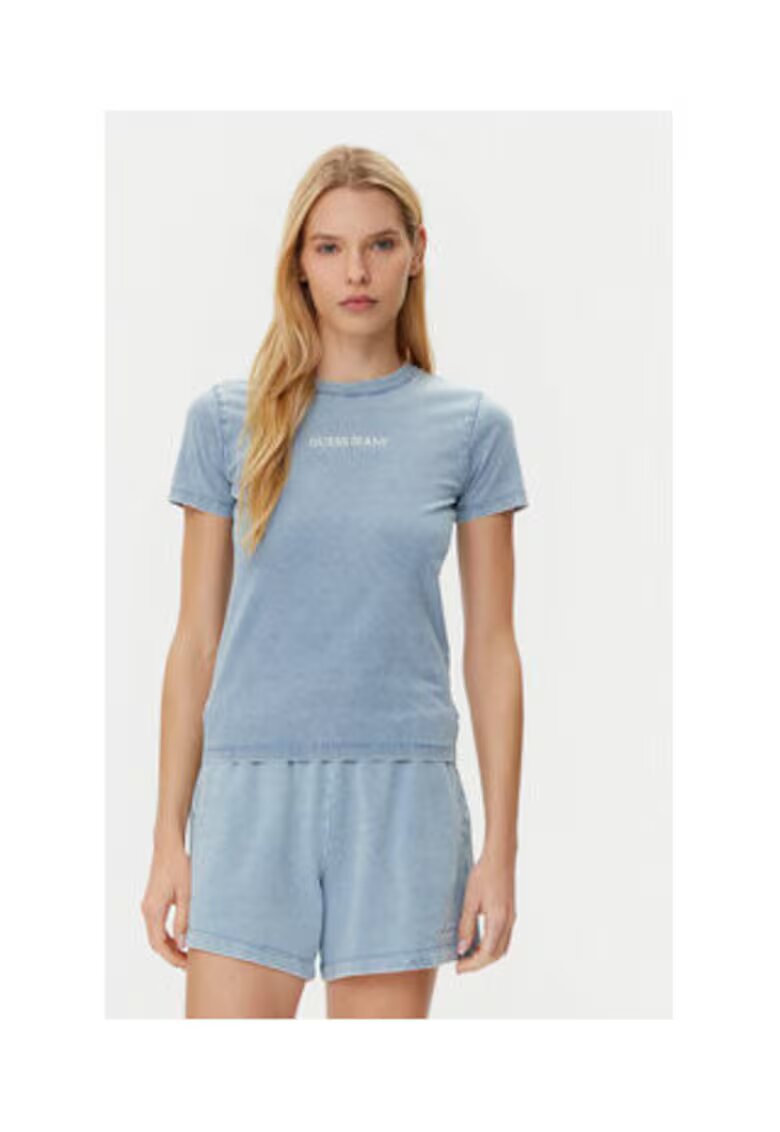 Guess Jeans Tricou cu detaliu text pe piept