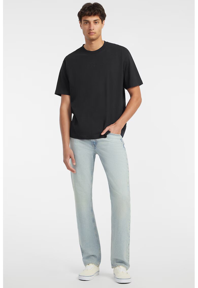 Guess Jeans Tricou supradimensionat din bumbac - Negru
