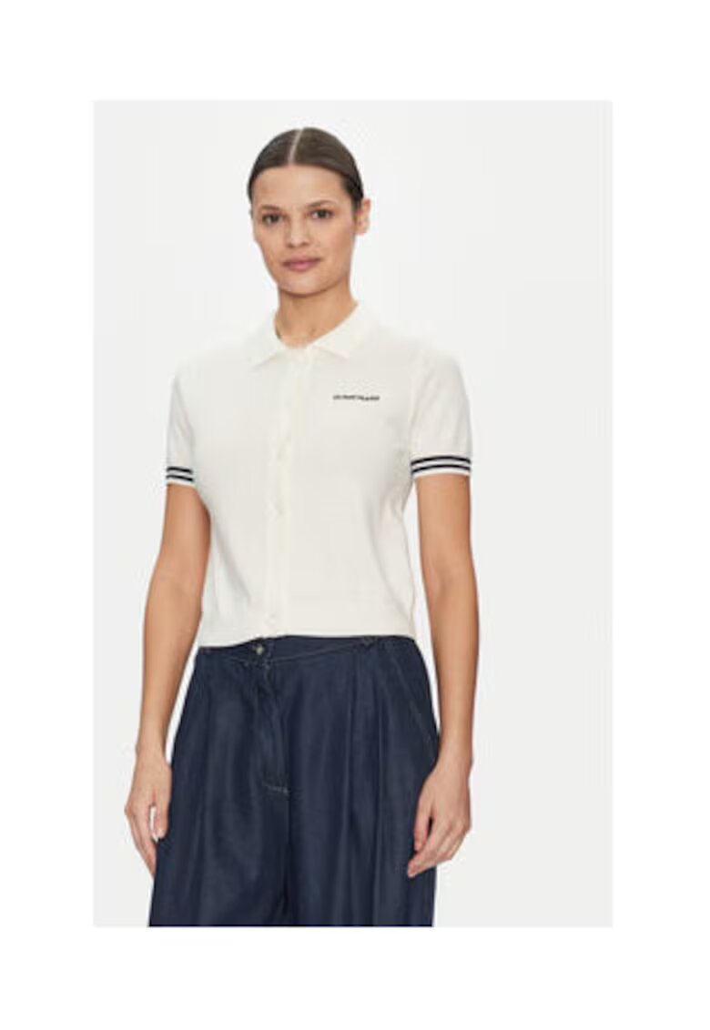 Guess Jeans Tricou tricotat cu guler