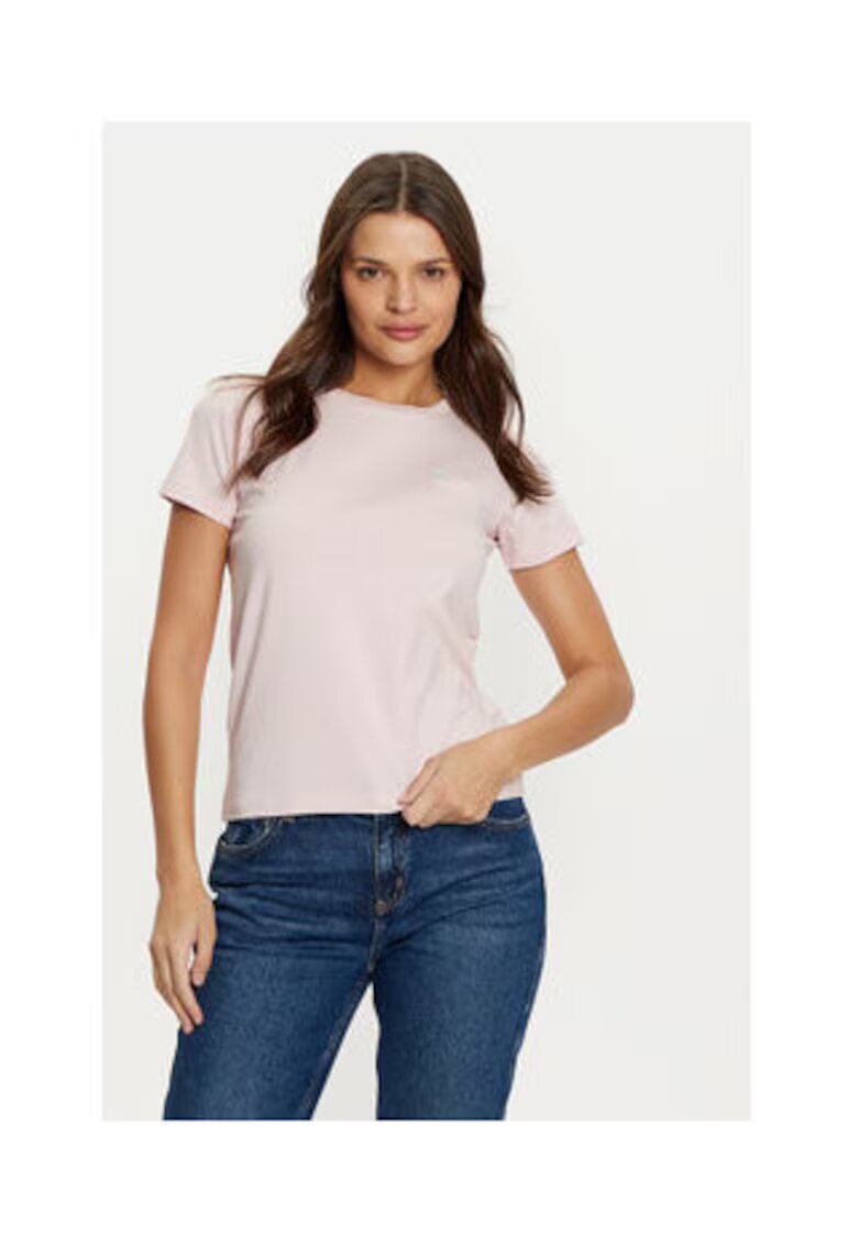 Guess Jeans Tricou Uni Cu Maneca Scurta