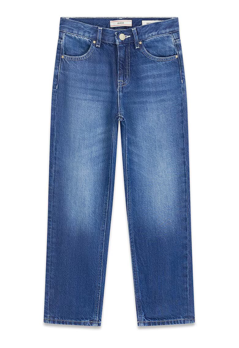 GUESS KIDS Blugi drepti cu aspect decolorat - Albastru melange