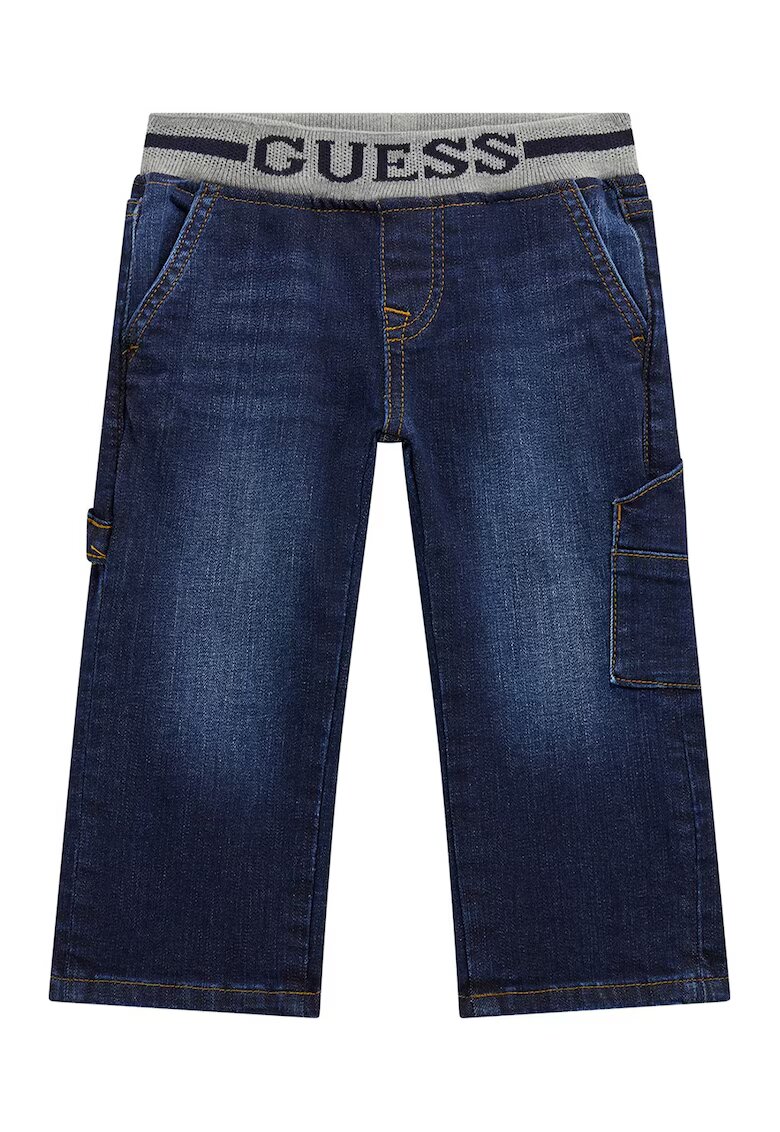 GUESS KIDS Blugi drepti cu aspect decolorat - Bleumarin