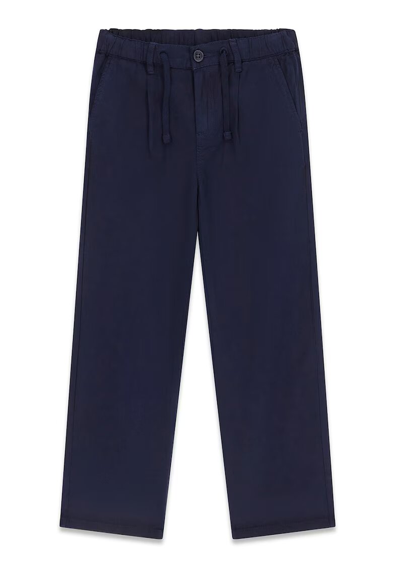 GUESS KIDS Pantaloni din amestec de lyocell cu snur de ajustare - Bleumarin