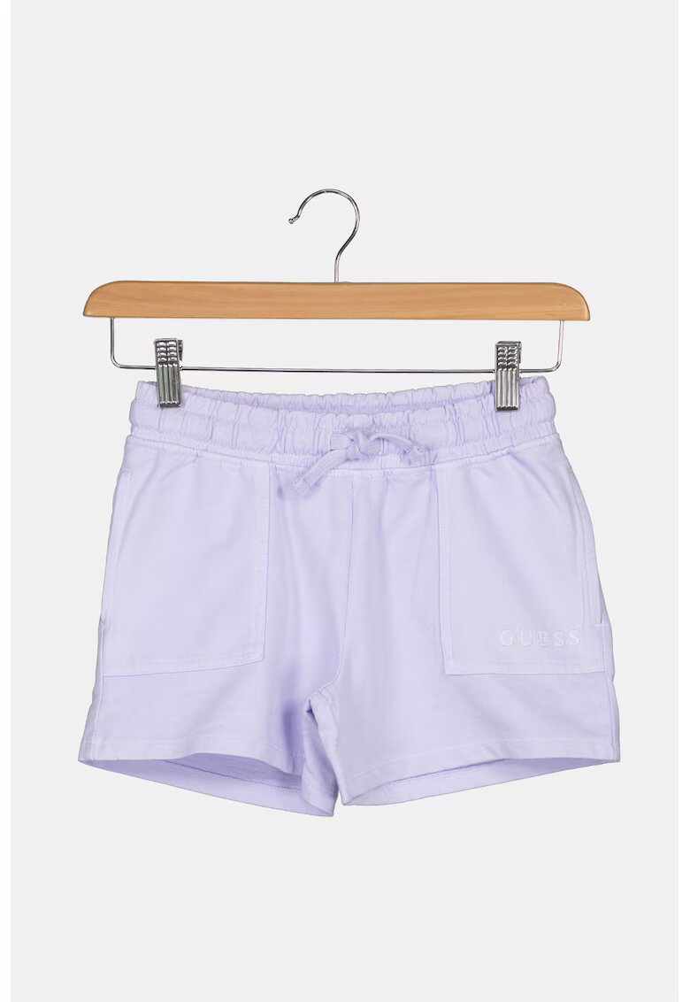 GUESS KIDS Pantaloni scurti de bumbac cu snur - Lila